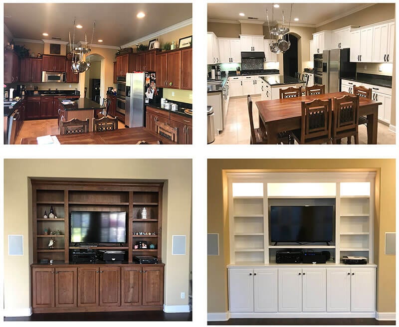 before and after interior painting projects
